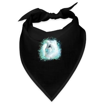 angora kaninchen,kaninchen,graffiti,bunt,hase,blau - Bandana - Schwarz - Vorne