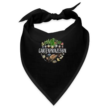Gartenprinzessin - Bandana - Schwarz - Vorne