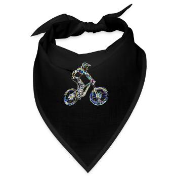 MTB Downhill Mountainbike - Bandana - Schwarz - Vorne