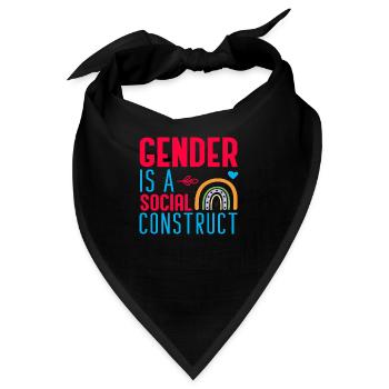 Gender is a Social Construct - Bandana - Schwarz - Vorne