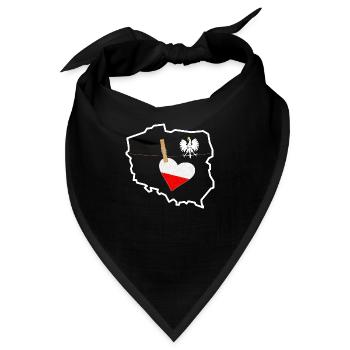Meine Heimat - Polen - Bandana - Schwarz - Vorne