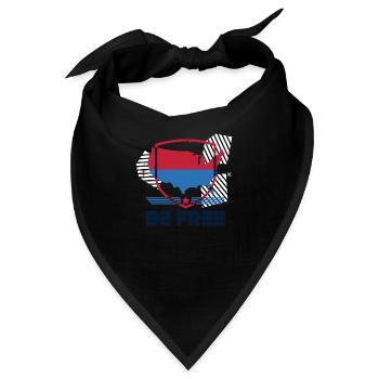 Be free America - Bandana - Schwarz - Vorne