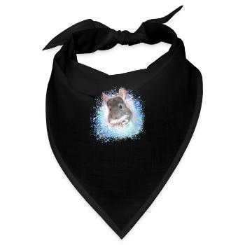 chinchilla,graffiti,malerei,angora kaninchen - Bandana - Schwarz - Vorne