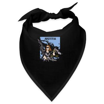 Göttin der Gerechtigkeit Justitia Justiz Gericht - Bandana - Schwarz - Vorne