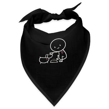 Niedlich Hundebesitzer Geschenk für Hundebesitzer - Bandana - Schwarz - Vorne
