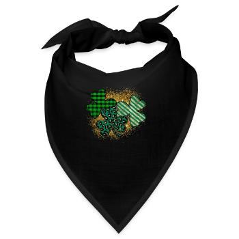 Happy St. Patrick´s Day Saint Patrick Irland Irish - Bandana - Schwarz - Vorne
