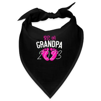 Werdender Opa 2023, 2023 werde ich Opa, 2023 Opa - Bandana - Schwarz - Vorne