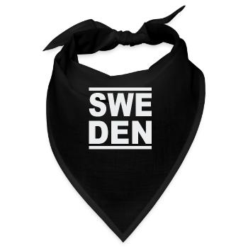 Schweden Nation - Bandana - Schwarz - Vorne