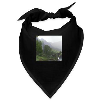 Schöne Landschaft im Nebel - Bandana - Schwarz - Vorne