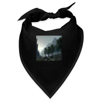 Schöne Landschaft im Nebel - Bandana - Schwarz - Vorne