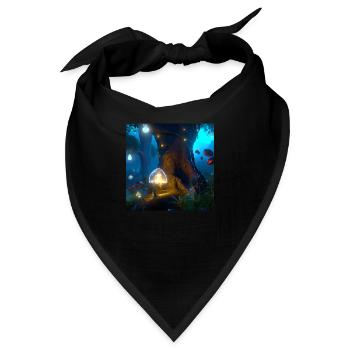 Magischer Wald - Bandana - Schwarz - Vorne