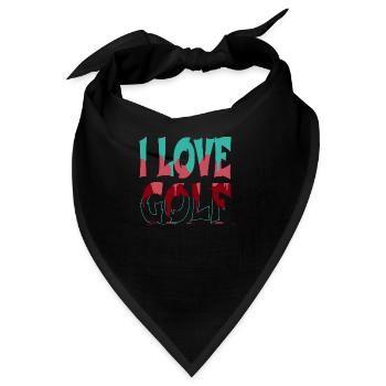 sayings golfgirls funnygolfquote putter - Bandana - Schwarz - Vorne