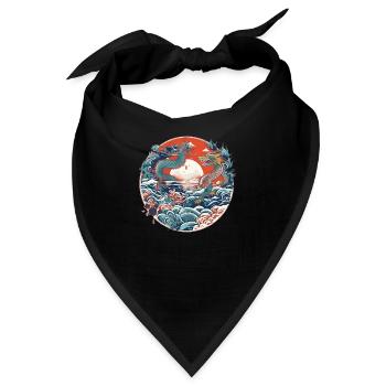 Chinesische Folklore - Bandana - Schwarz - Vorne