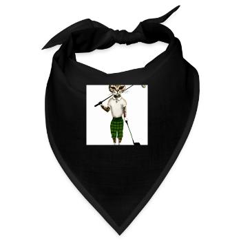 Golfkatze als Model - Bandana - Schwarz - Vorne