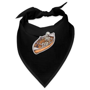 Skelett im Boot Abenteuer - Bandana - Schwarz - Vorne