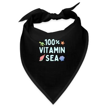 100 Prozent Vitamin Meer - Bandana - Schwarz - Vorne