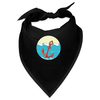 Anchor - Waves - Bandana - Schwarz - Vorne