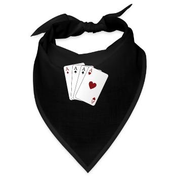 Spielkarten Ass - Bandana - Schwarz - Vorne