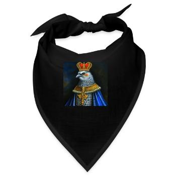 Adler in der Krone - Bandana - Schwarz - Vorne