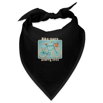 Mehr radeln - Bandana - Schwarz - Vorne