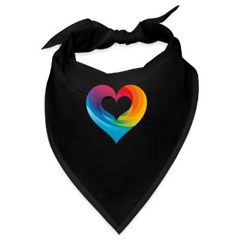 Liebe für LGBTQIA+ Community - Bandana - Schwarz - Vorne