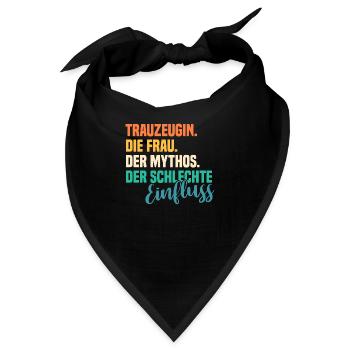 Hochzeit Junggesellenabschied Trauzeugin - Bandana - Schwarz - Vorne