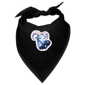 Sternzeichen Steinbock - Bandana - Schwarz - Vorne