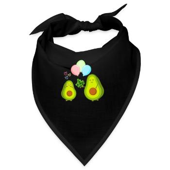 Romantische Avocados: Das schönste Paar - Bandana - Schwarz - Vorne