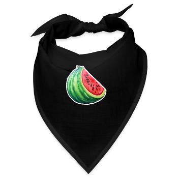 Wassermelone Viertel - Bandana - Schwarz - Vorne
