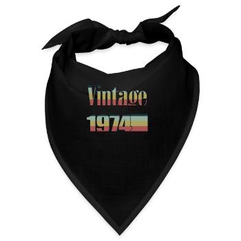 1974 Geburtstag 1974 Jahrgang 1974 Geburtstag - Bandana - Schwarz - Vorne