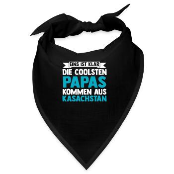 Kasachen Papa Vater Vatertag Kasachstan - Bandana - Schwarz - Vorne