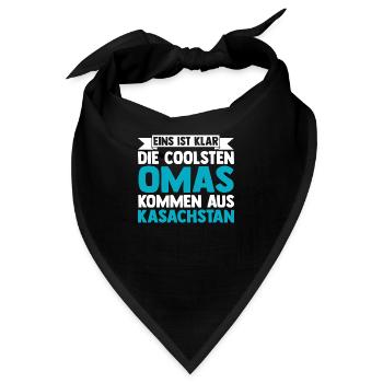 Kasachen Oma Großmutter Kasachstan - Bandana - Schwarz - Vorne