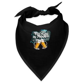 Recycling ist in vollem Gange - Bandana - Schwarz - Vorne