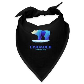 Eisbader winterbaden Eisbär eisbaden - Bandana - Schwarz - Vorne