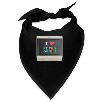 PVM Lover - Retrogames (Beige) - Bandana - Schwarz - Vorne