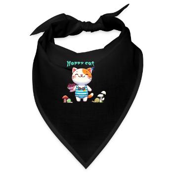 Cute cat - Bandana - Schwarz - Vorne