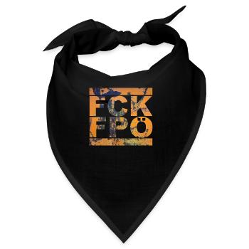 FCK FPÖ - Zeichen setzen gegen Rechts (vintage) - Bandana - Schwarz - Vorne