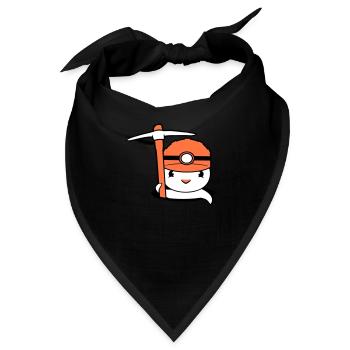 Ente Boden Loch Bergmann Spitzhacke Helm Lampe Süß - Bandana - Schwarz - Vorne
