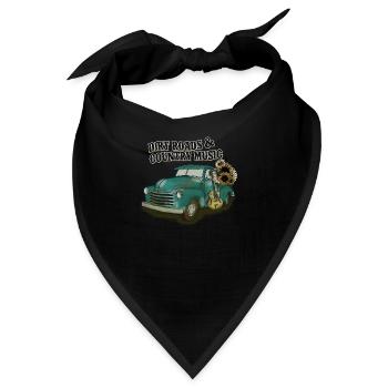 Country Musik ländlich Landei Countrymusiker Mom - Bandana - Schwarz - Vorne