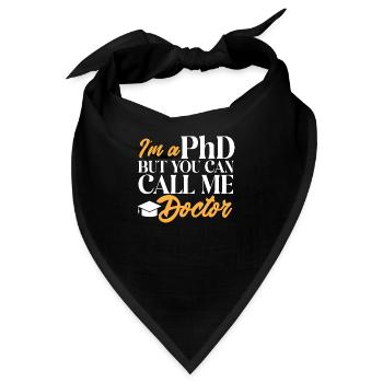 PhD Graduate Doktorgrad Ph.D. Promotion - Bandana - Schwarz - Vorne