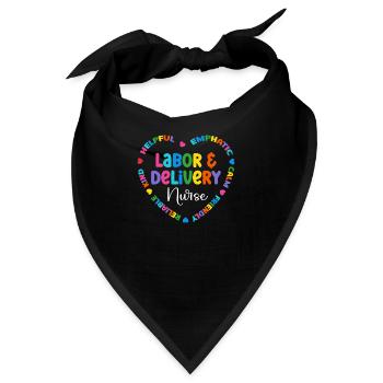 Krankenschwester Baby Entbindungsschwester - Bandana - Schwarz - Vorne
