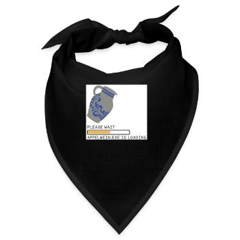 Bembel Loading please wait - Bandana - Schwarz - Vorne