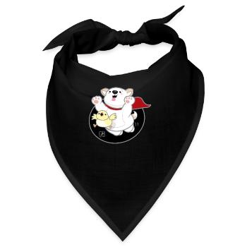 Hund koreanisch - japanischer Stil 06 - Bandana - Schwarz - Vorne
