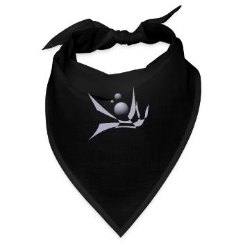 Design mit bicubic waves und Kugeln - Bandana - Schwarz - Vorne