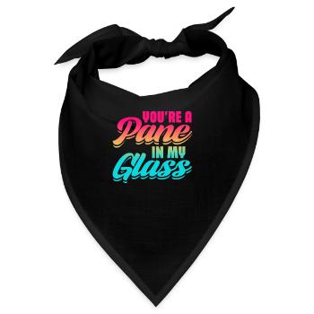 Youre A Pane In My Glass Stained Glass Artist - Bandana - Schwarz - Vorne