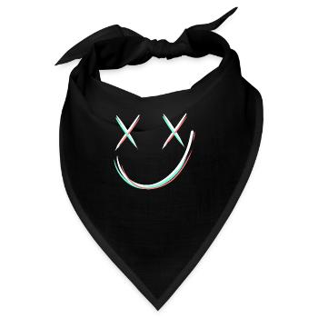 Smile mit x Augen - Bandana - Schwarz - Vorne