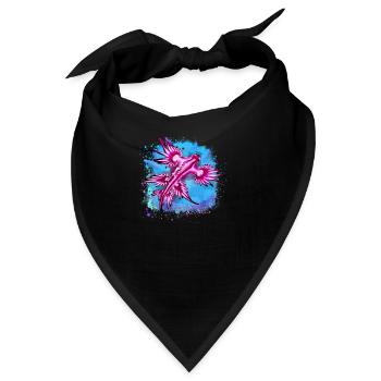blue draggon,blue glaucus,Blaue Ozeanschnecke - Bandana - Schwarz - Vorne