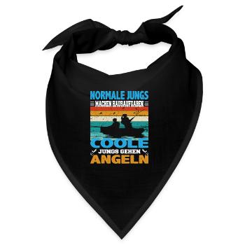 Normale Jungs machen Hausaufgaben coole Jungs - Bandana - Schwarz - Vorne