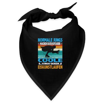 Normale Jungs Hausaufgaben coole Eiskunstlauf - Bandana - Schwarz - Vorne