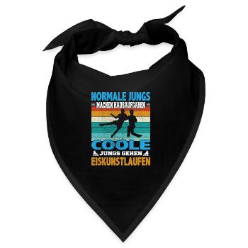 Normale Jungs Hausaufgaben coole Eiskunstlauf - Bandana - Schwarz - Vorne